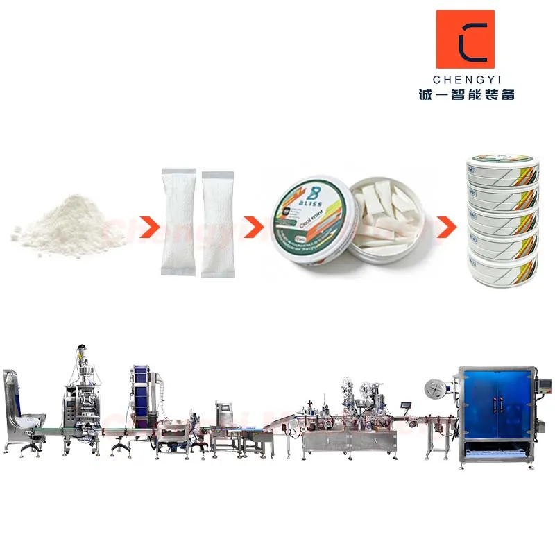 Cha&icirc;ne de production automatique d'emballage de bo&icirc;te de tabac de caf&eacute;ine de nicotine de snus