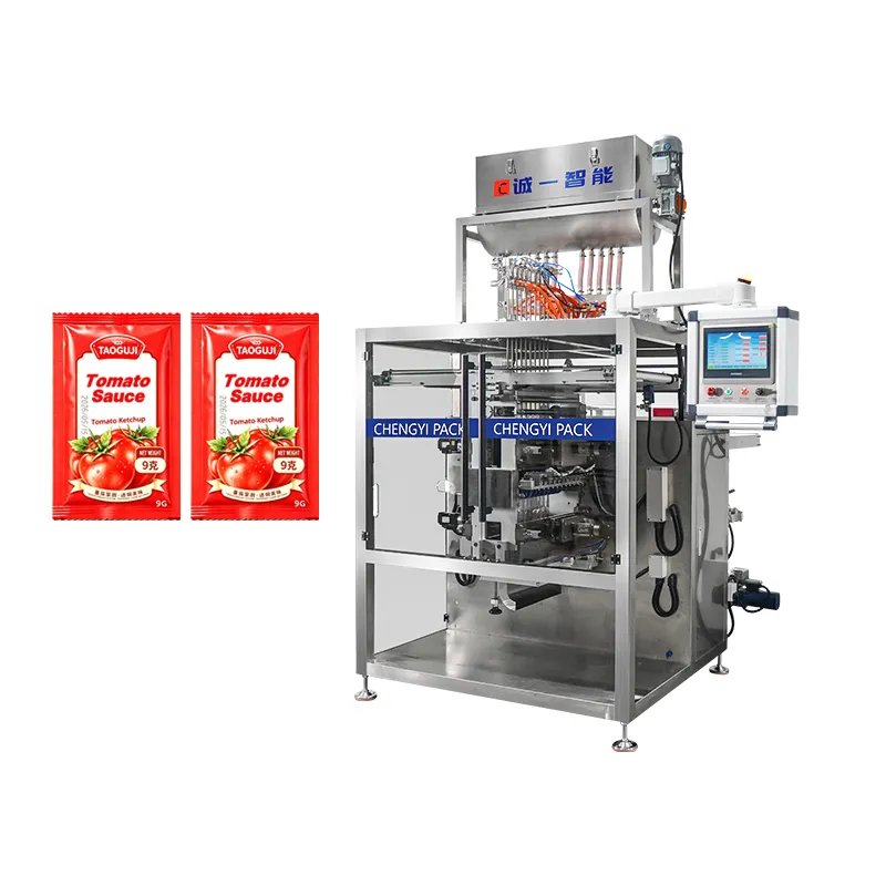 Machine d'emballage de sachets de ketchup aux tomates