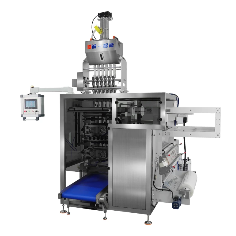 Machine de conditionnement de granules scell&eacute;e sur 4 c&ocirc;t&eacute;s &agrave; plusieurs voies pour le bouillon de pou