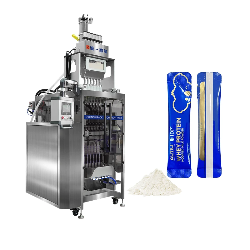 Machine &agrave; emballer multi-voies pour poudre de prot&eacute;ines