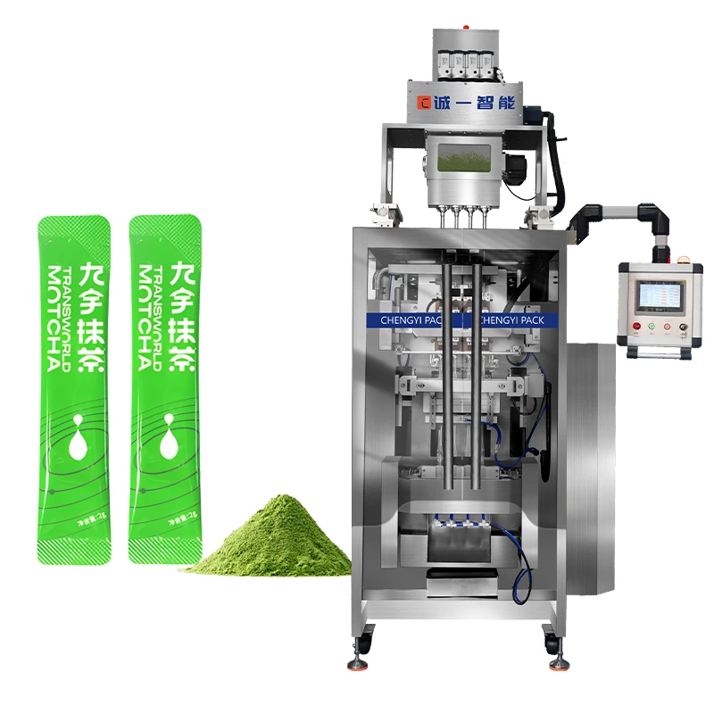Machine de conditionnement de b&acirc;tons &agrave; plusieurs voies pour la poudre de matcha