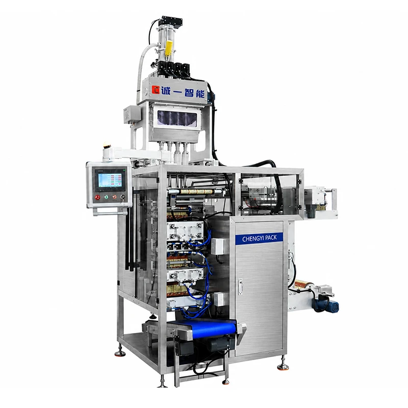 Machine d'emballage de sachets scell&eacute;s &agrave; 4 c&ocirc;t&eacute;s