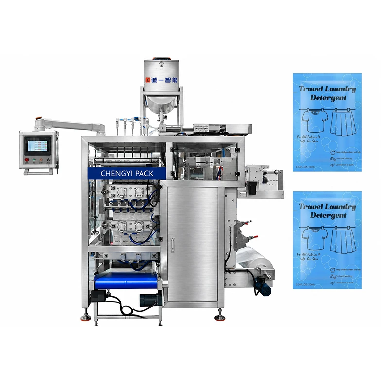 Machine d'emballage de sachets de d&eacute;tergent &agrave; lessive