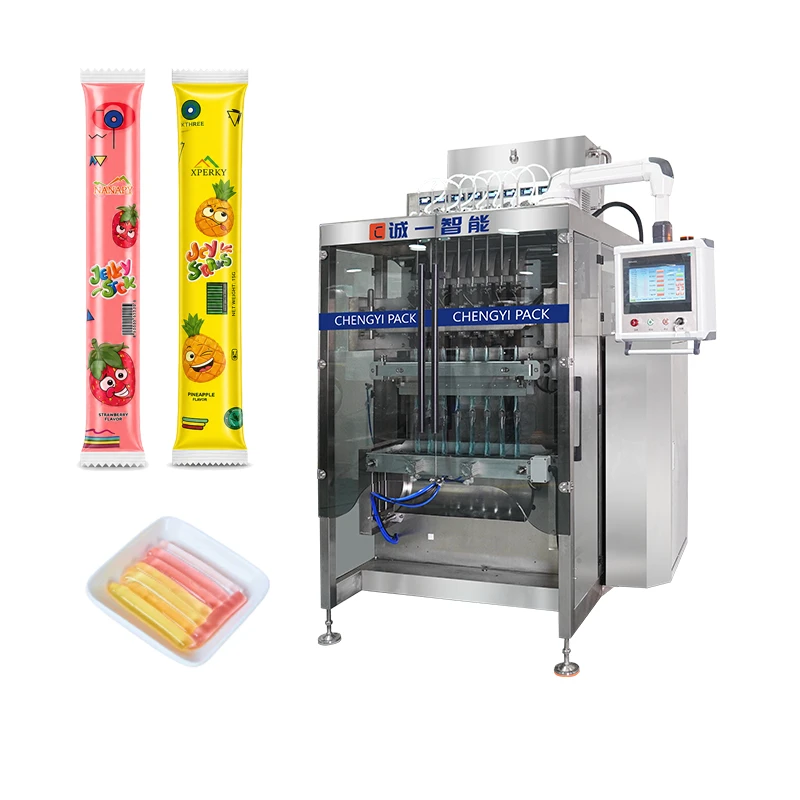Machine de conditionnement de b&acirc;tons de gel&eacute;e &agrave; plusieurs voies